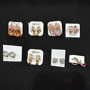 Assorted Gold and Silver Earrings Set
